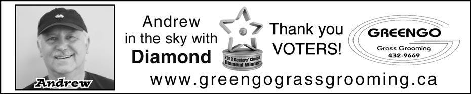 Greengo wins diamond trophy for lawn care in the Renfrew 2013 Readers Choice Awards
